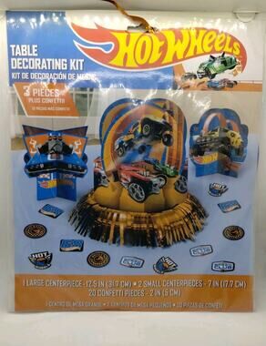 HOT WHEELS Table Decorating Kit 23 pc ~ BRAND NEW
